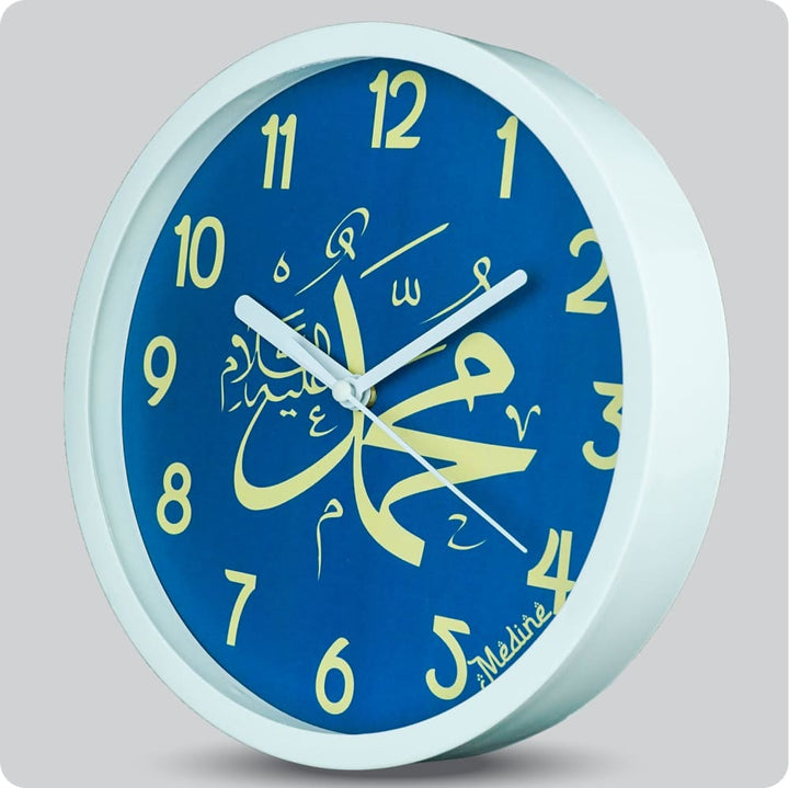 Jam Dinding Analog Kaligrafi Medine Biru JDMEDIMD1233KMBIR