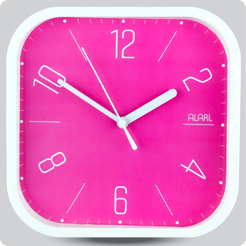 Jam Dinding Analog Polos Minimalis Alari Pink JDALARAL1230-5454PIN