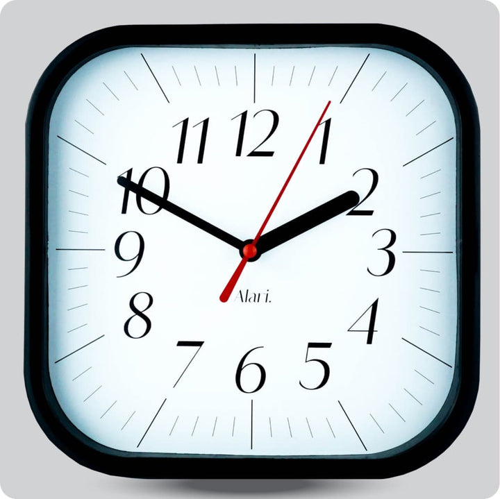 Jam Dinding Analog Polos Minimalis Alari Putih JDALARAL1250-5454PUT