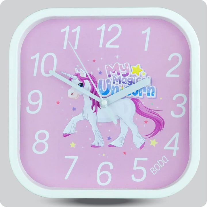Jam Dinding Analog Karakter Anak Boba Magical Unicorn JDBOBABB1201-5454MUN