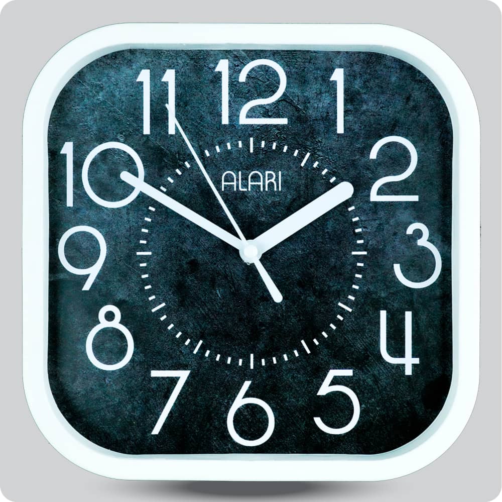 Jam Dinding Analog Polos Minimalis Alari Hitam JDALARAL1217-5454HIT