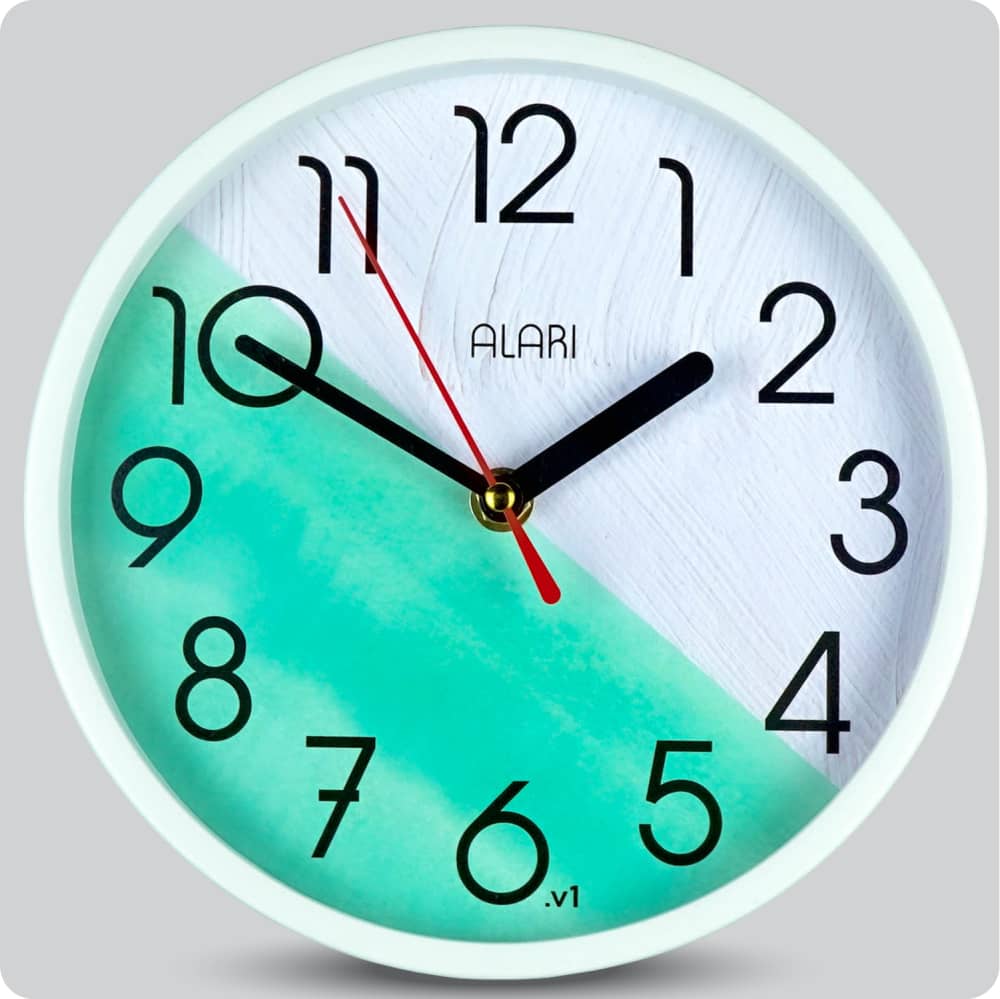 Jam Dinding Analog Polos Minimalis Alari Paint Tosca V1 JDALARAL1184-1668V1