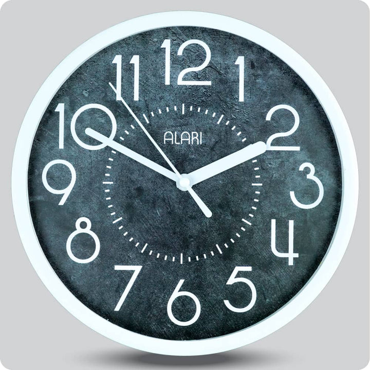 Jam Dinding Analog Polos Minimalis Alari Hitam JDALARAL1217-1668HIT