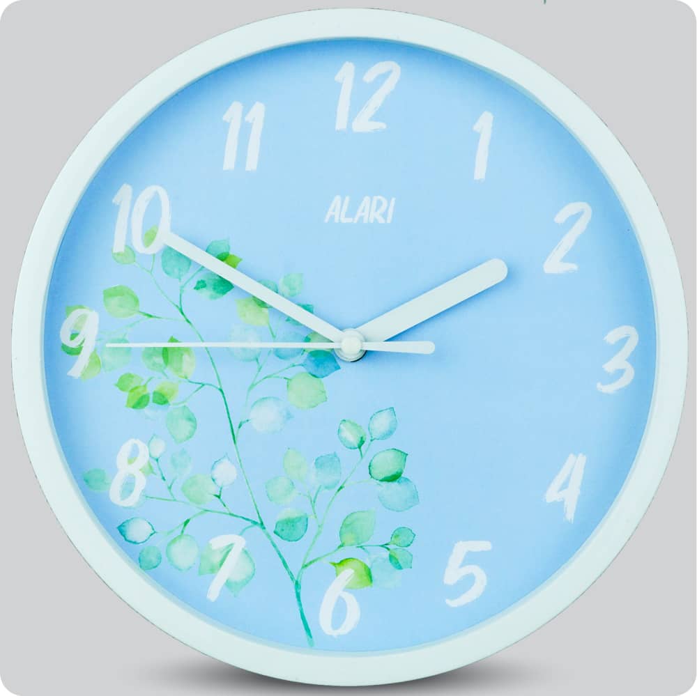 Jam Dinding Analog Bunga Alari Blue JDALARAL6363D1BLU
