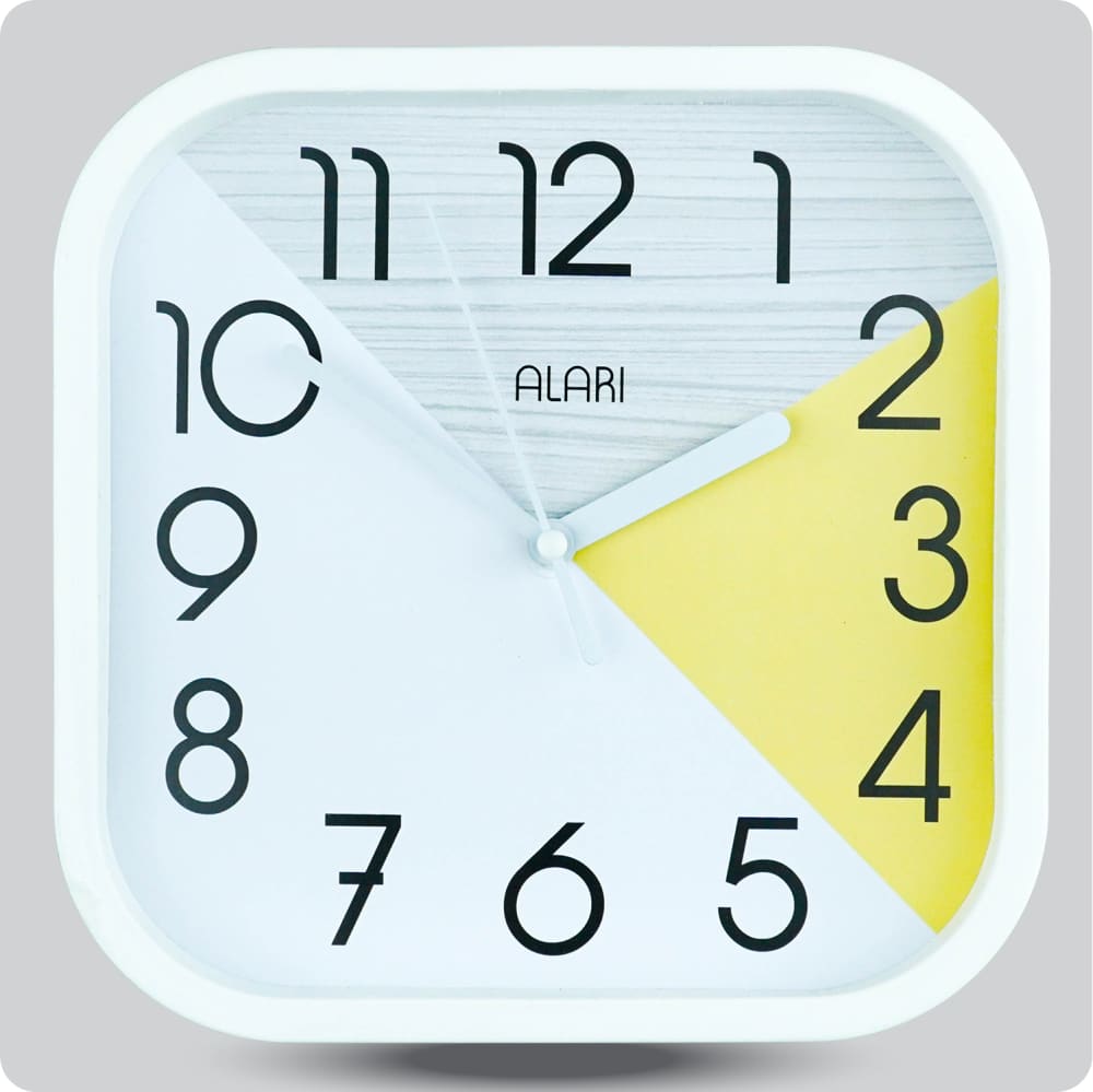 Jam Dinding Analog Polos Minimalis Alari Abu JDALARAL1210-5454ABU