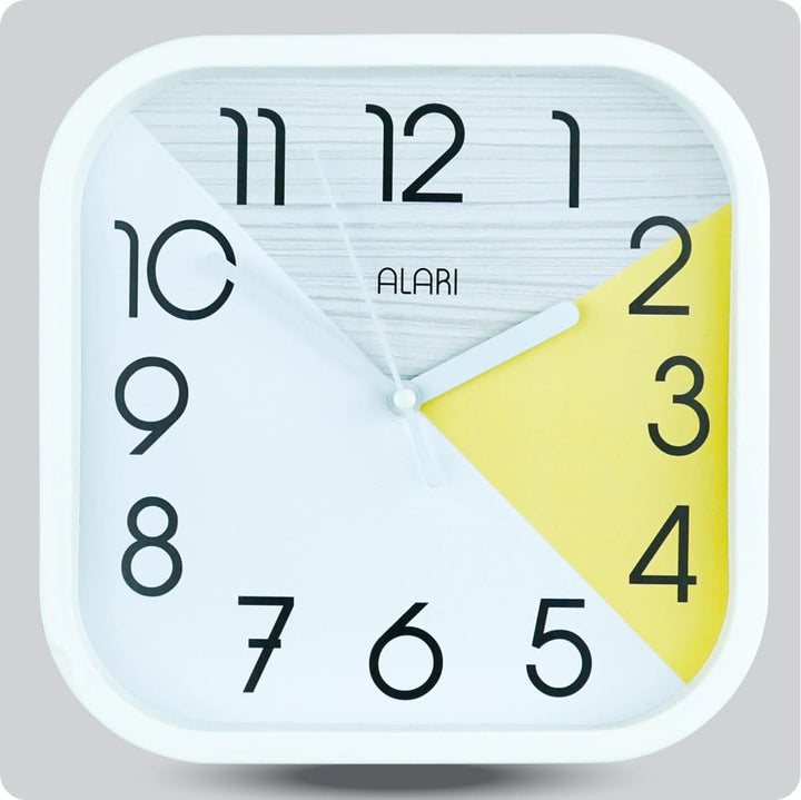 Jam Dinding Analog Polos Minimalis Alari Abu JDALARAL1210-5454ABU