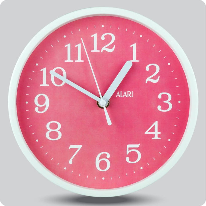 Jam Dinding Analog Polos Minimalis Alari Pink JDALARAL1243-1668PIN