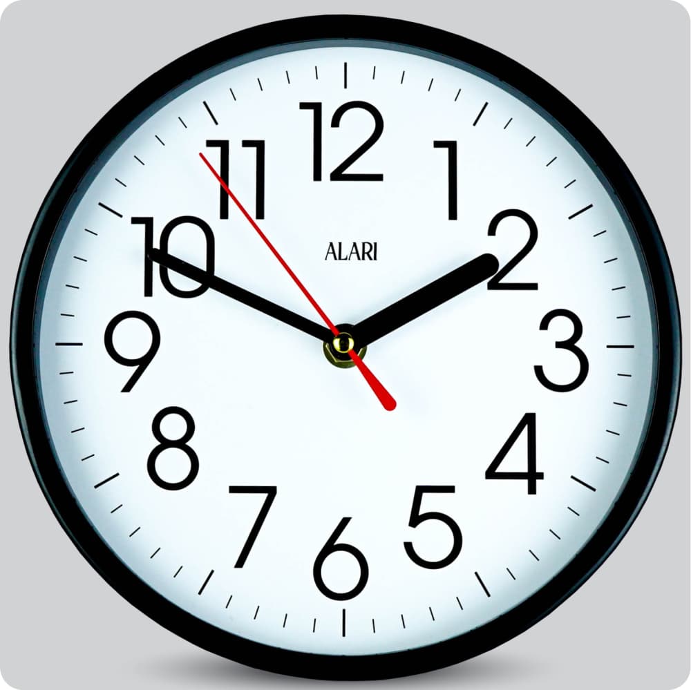 Jam Dinding Analog Polos Minimalis Alari Putih JDALARAL1164-1668PUT