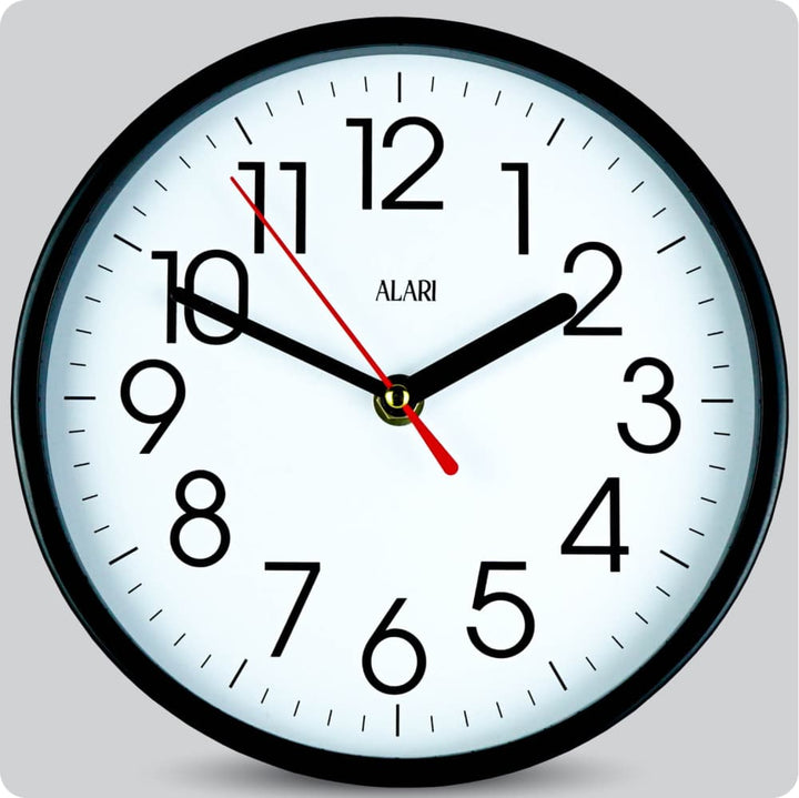 Jam Dinding Analog Polos Minimalis Alari Putih JDALARAL1164-1668PUT