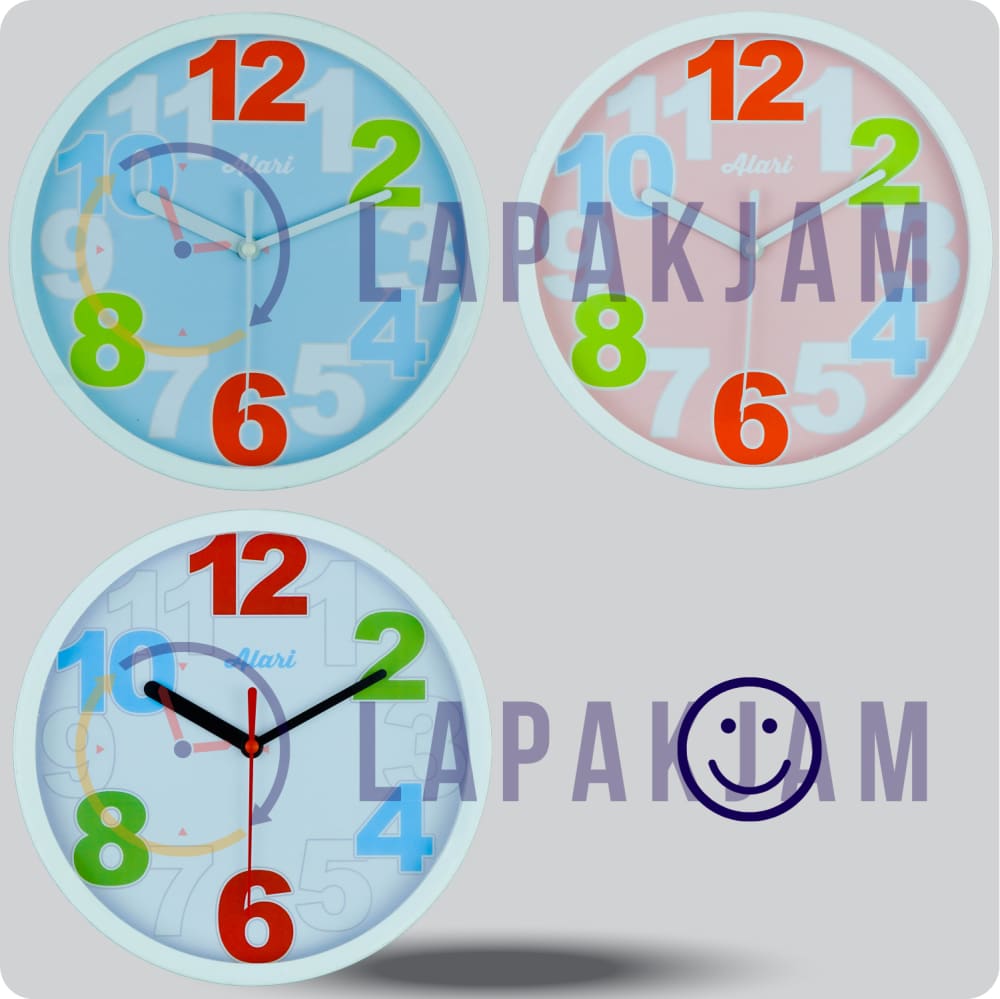 Jam Dinding Analog Polos Minimalis Alari White JDALARAL2133WHI