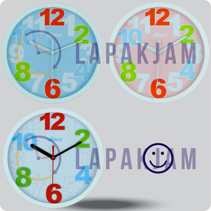 Jam Dinding Analog Polos Minimalis Alari White JDALARAL2133WHI