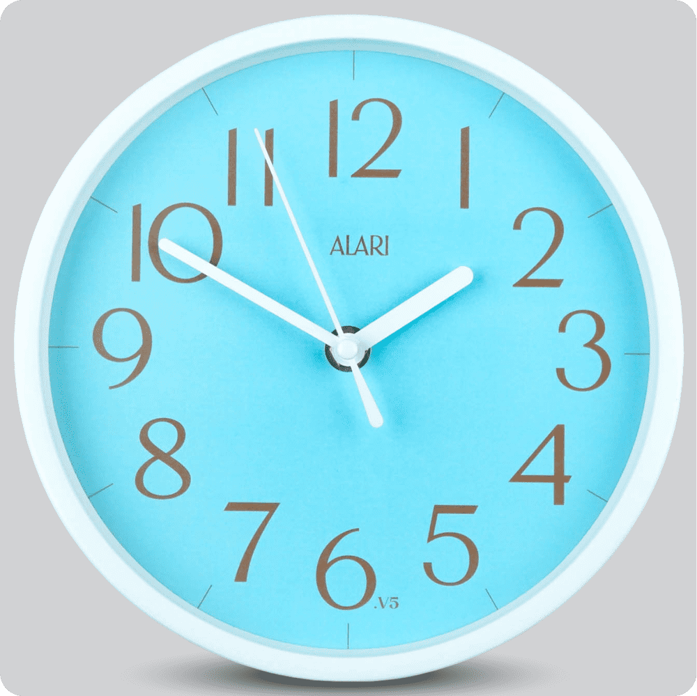 Jam Dinding Analog Polos Minimalis Alari Turquoise V5 20 JDALARAL1179-1668TURV5