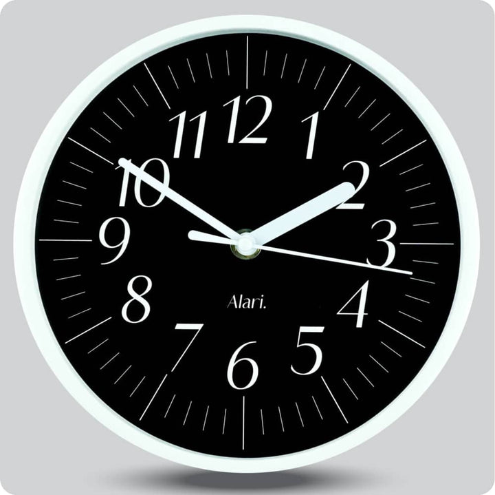 Jam Dinding Analog Polos Minimalis Alari Hitam JDALARAL1250-1668HIT