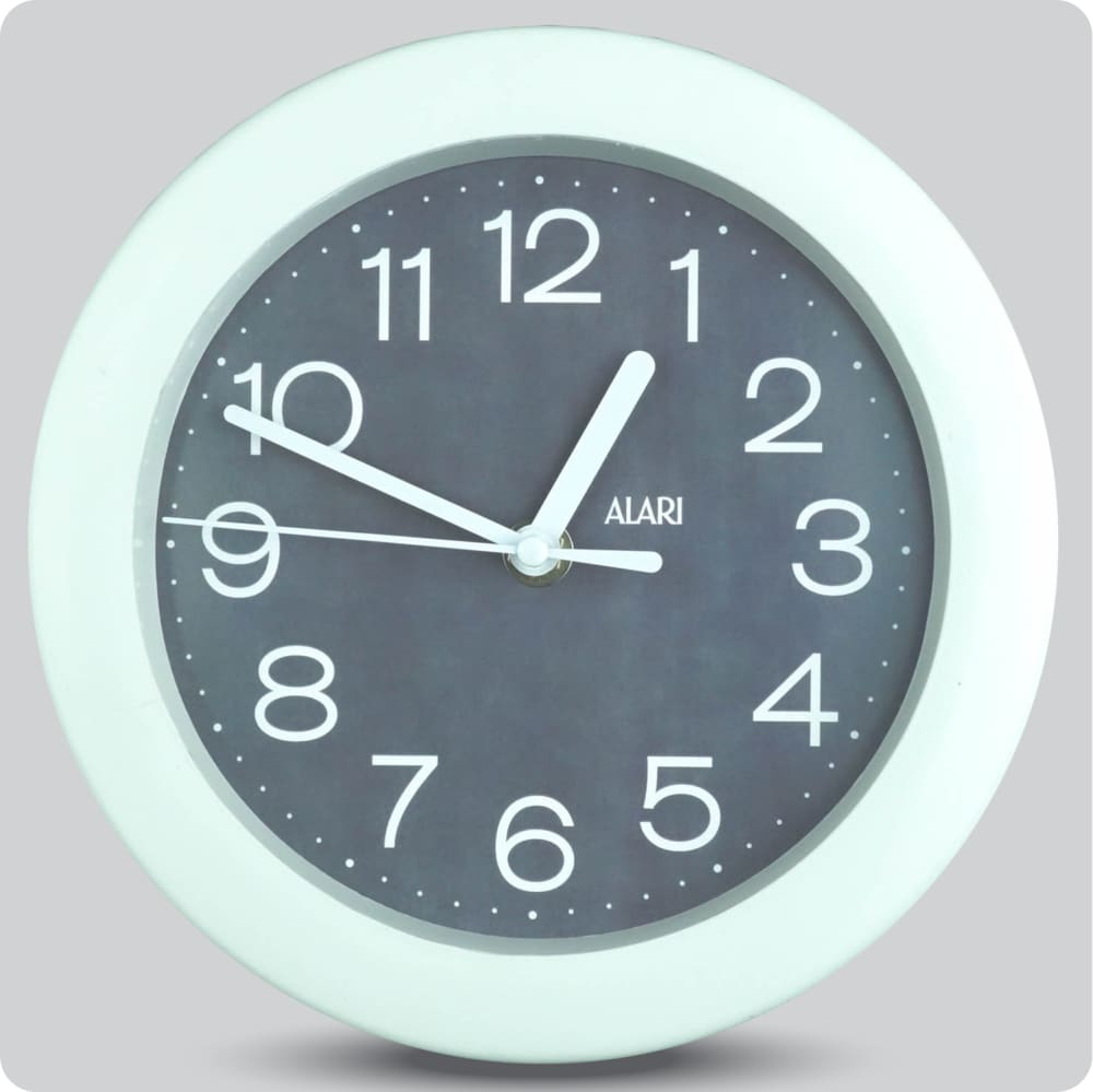 Jam Dinding Analog Polos Minimalis Alari Abu JDALARAL1247-805ABU