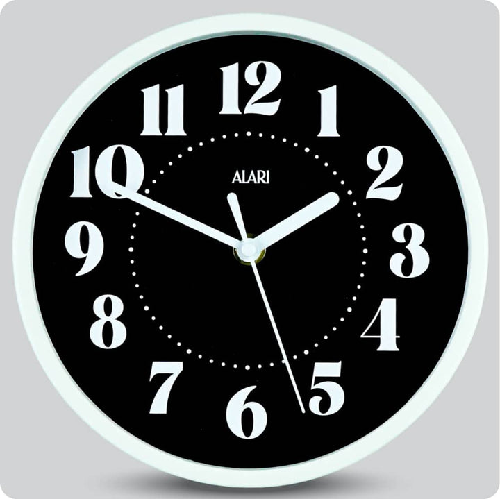 Jam Dinding Analog Polos Minimalis Alari Hitam JDALARAL1190-1668HIT