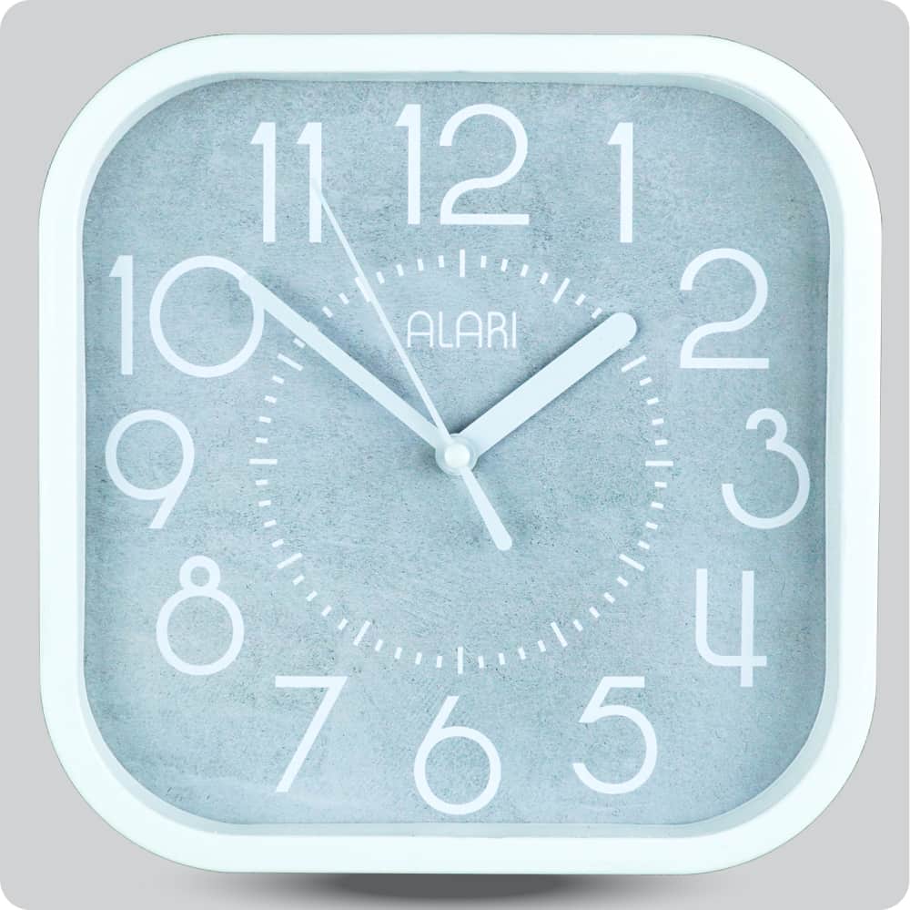 Jam Dinding Analog Polos Minimalis Alari Abu Muda JDALARAL1217-5454AMU