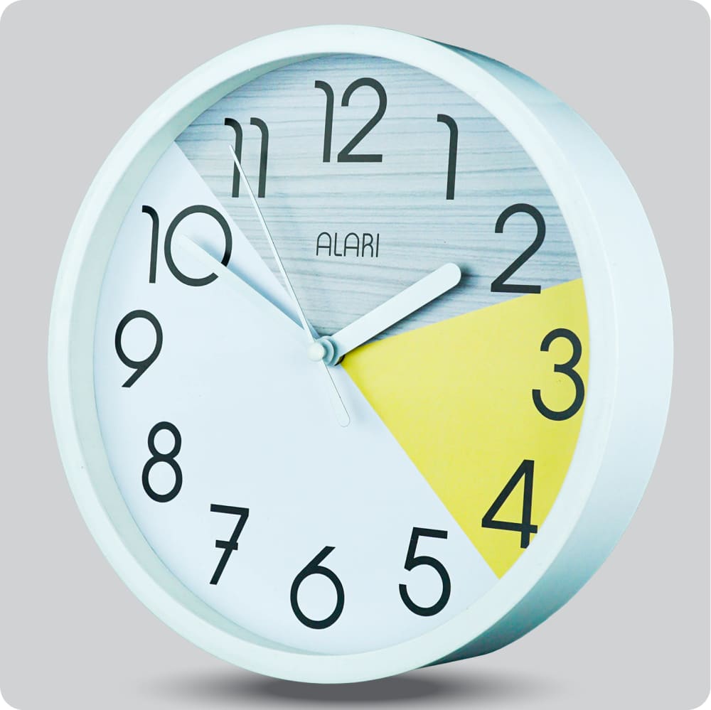 Jam Dinding Analog Polos Minimalis Alari Abu JDALARAL1210-1668ABU