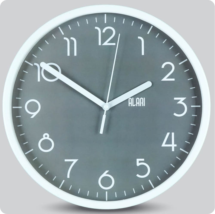 Jam Dinding Analog Polos Minimalis Alari Abu 25 Cm JDALARAL1256-168LABU