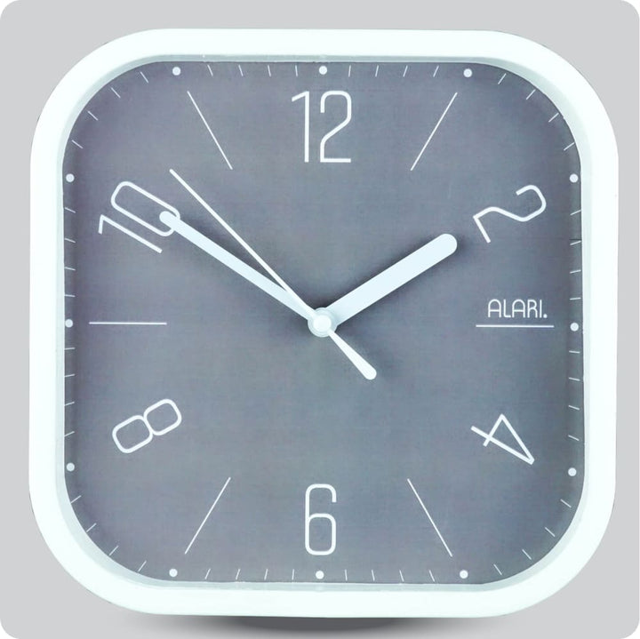 Jam Dinding Analog Polos Minimalis Alari Abu JDALARAL1230-5454ABU