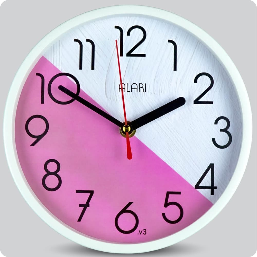 Jam Dinding Analog Polos Minimalis Alari Paint Red V3 JDALARAL1184-1668V3