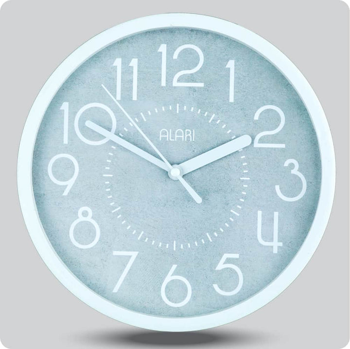 Jam Dinding Analog Polos Minimalis Alari Abu Muda JDALARAL1217-1668AMU