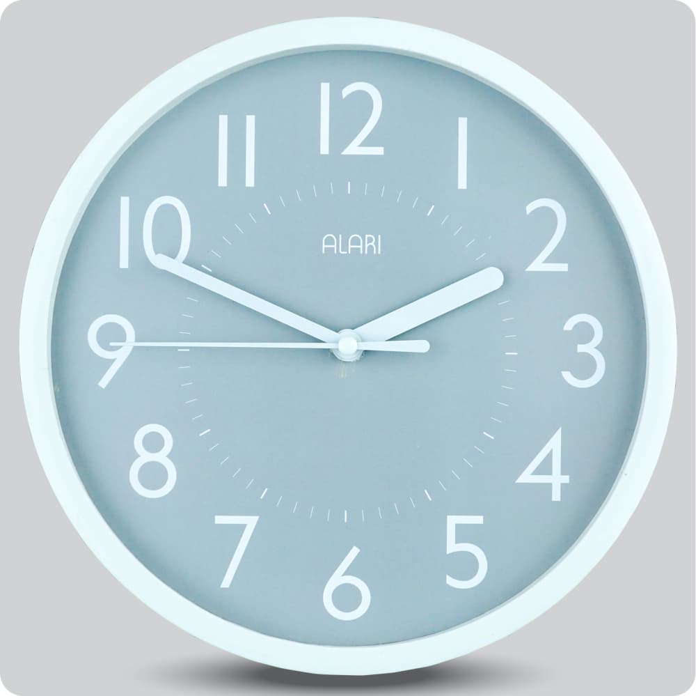 Jam Dinding Analog Polos Minimalis Alari Abu JDALARAL1209-1668ABU