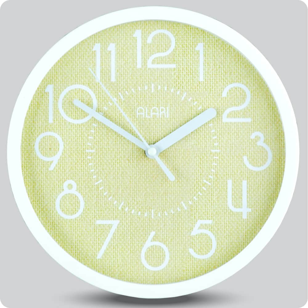 Jam Dinding Analog Polos Minimalis Alari Yellow JDALARAL1208-1668YEL