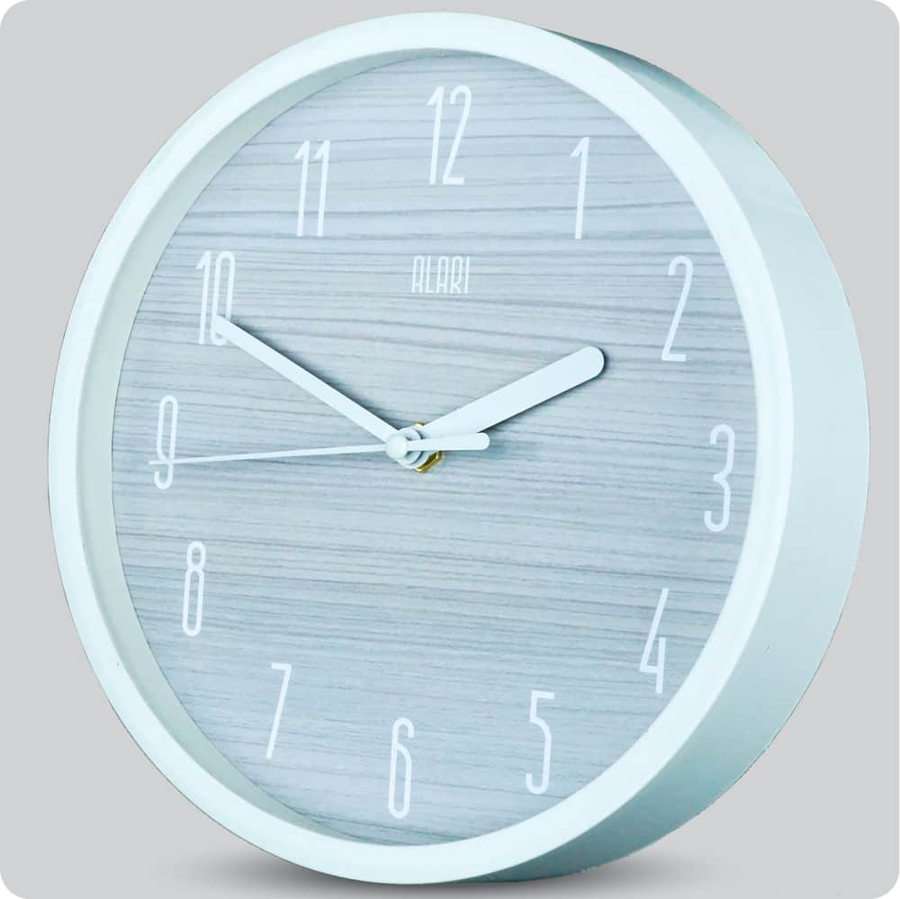 Jam Dinding Analog Polos Minimalis Alari Abu JDALARAL6884ABU