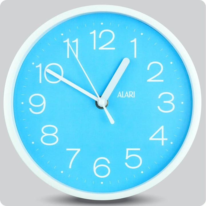 Jam Dinding Analog Polos Minimalis Alari Biru JDALARAL1247-1668BIR