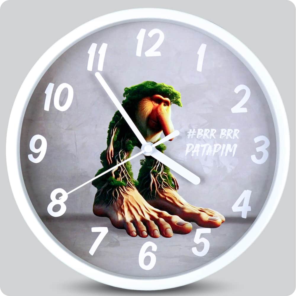 Jam Dinding Analog Karakter Anak Non Brr Brr Patapim JDNONNN1176-1668BRR