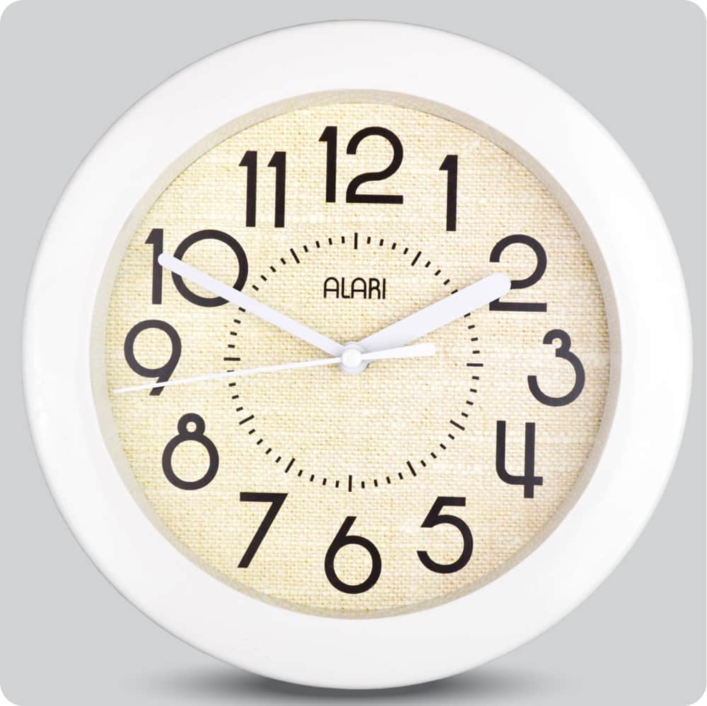 Jam Dinding Analog Polos Minimalis Alari Cream JDALARAL1208-805CRE