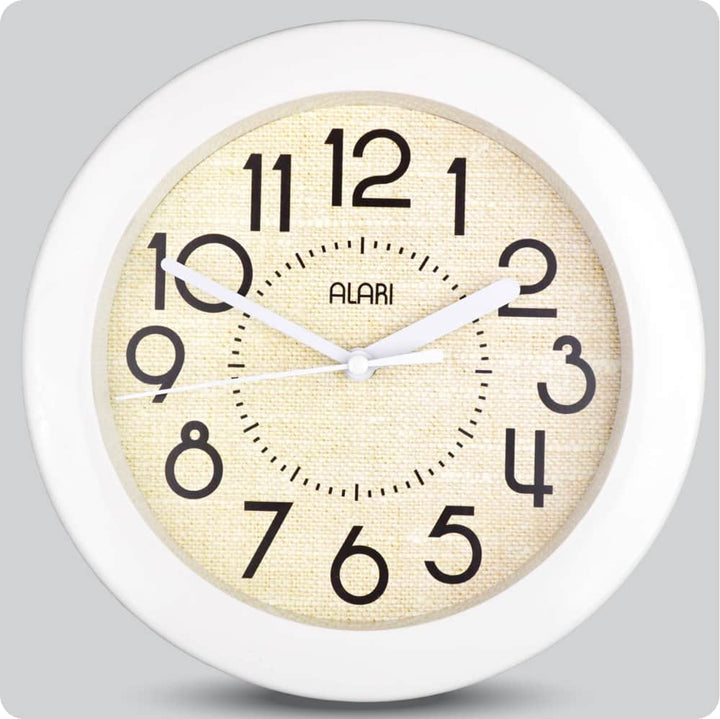Jam Dinding Analog Polos Minimalis Alari Cream JDALARAL1208-805CRE
