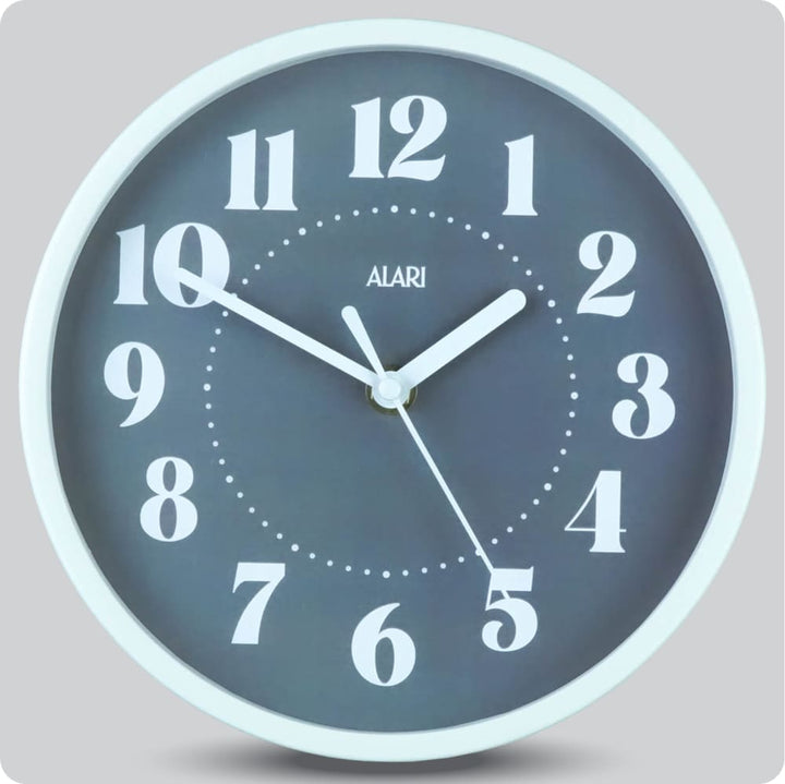 Jam Dinding Analog Polos Minimalis Alari Abu JDALARAL1190-1668ABU