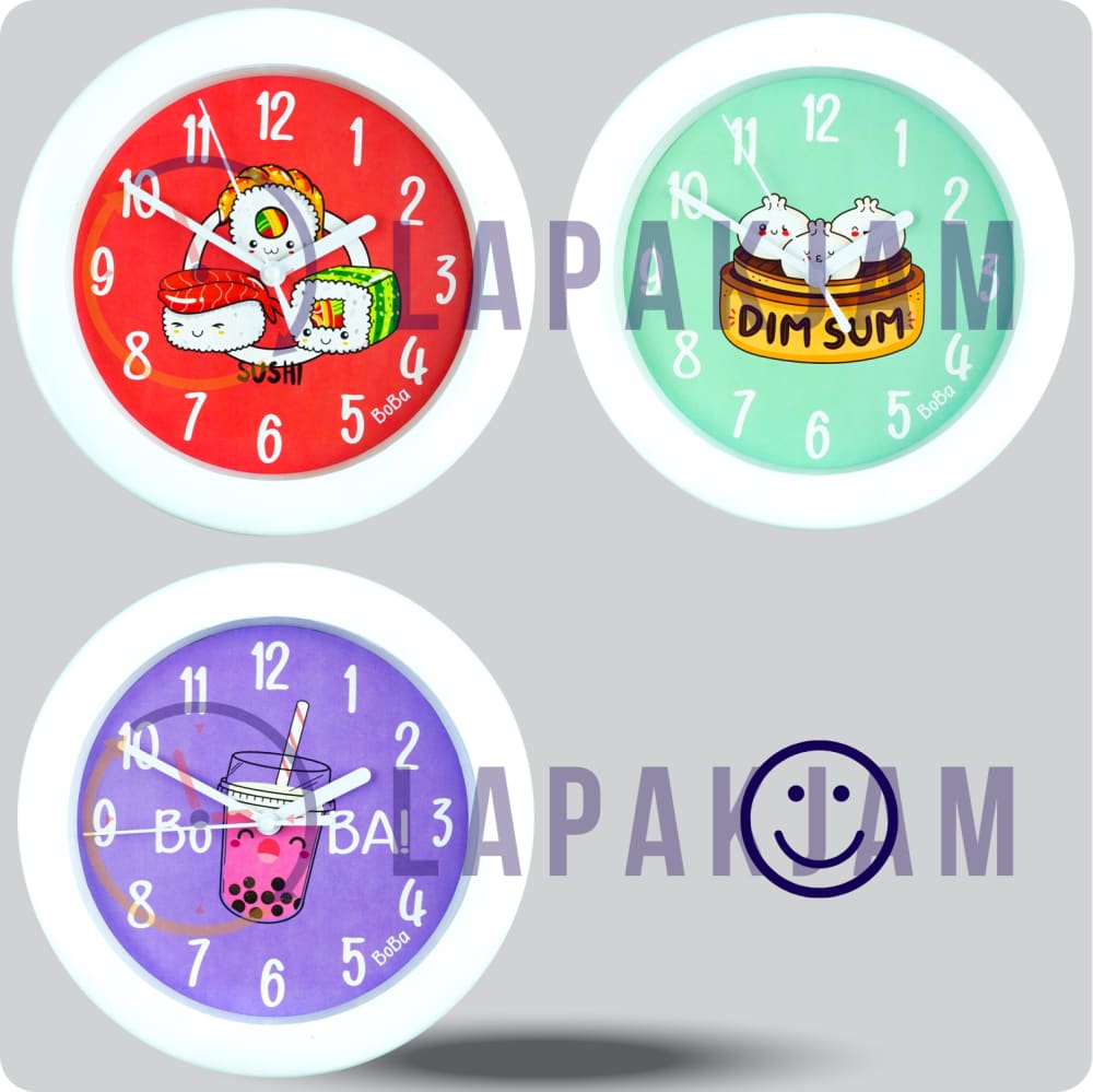 Jam Dinding Analog Makanan Minuman Boba Boba JDBOBABB1117-805BOB