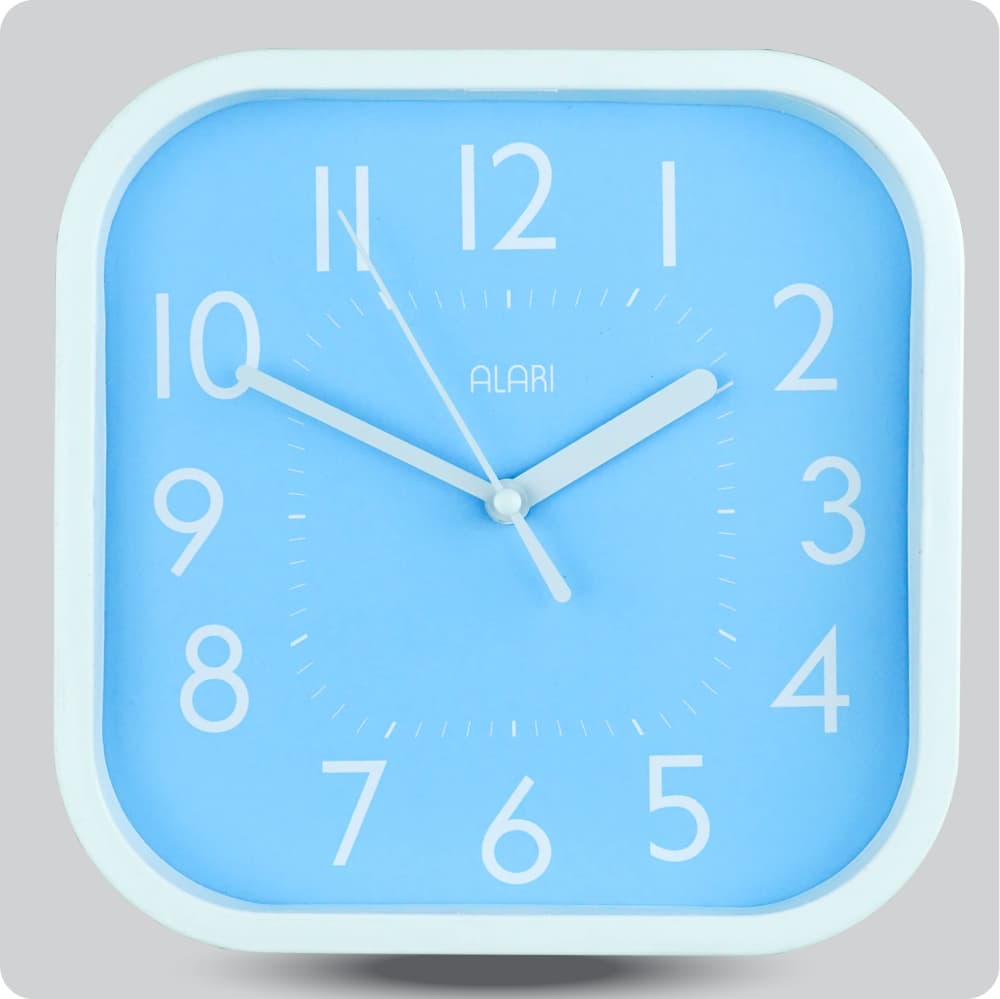 Jam Dinding Analog Polos Minimalis Alari Biru JDALARAL1209-5454BIR