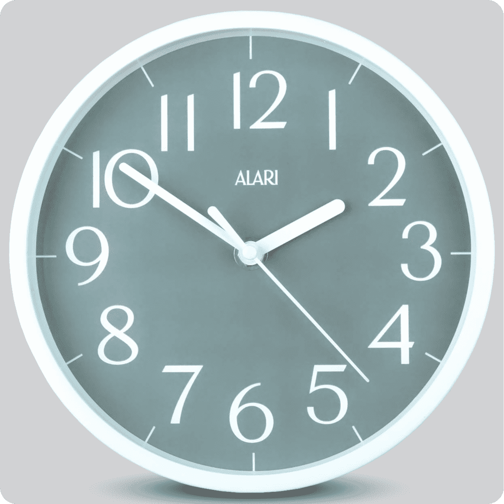Jam Dinding Analog Polos Minimalis Alari Biru JDALARAL1196-1668BIR