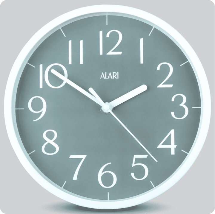 Jam Dinding Analog Polos Minimalis Alari Biru JDALARAL1196-1668BIR