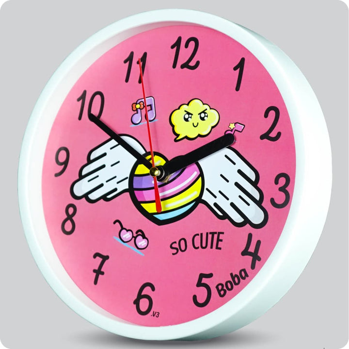 Jam Dinding Analog Karakter Anak Boba Heart So Cute JDBOBABB1173-1668HEAV3