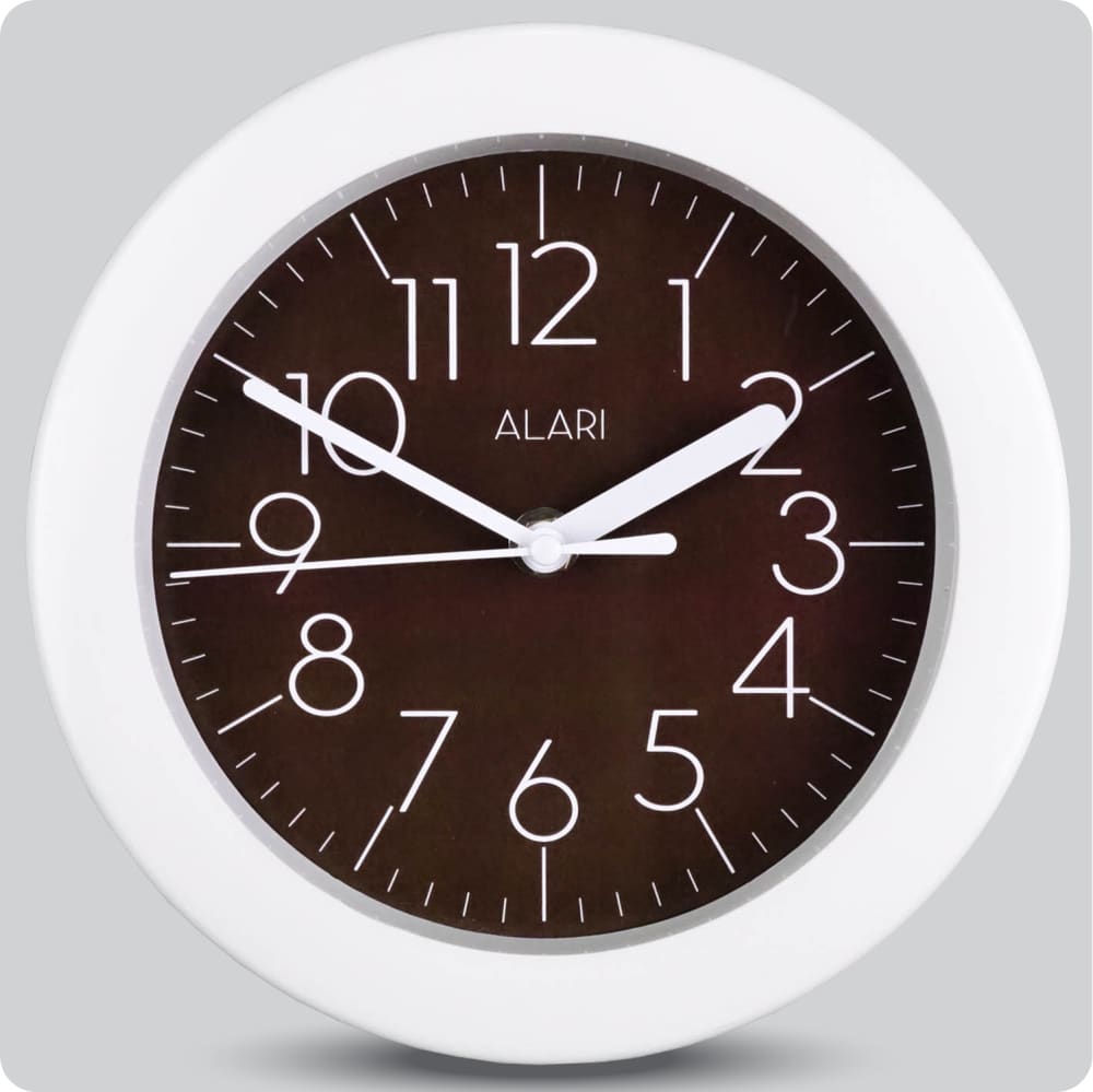 Jam Dinding Analog Polos Minimalis Alari Coklat JDALARAL1189-805COK