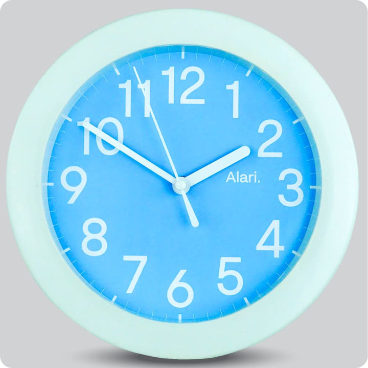 Jam Dinding Analog Polos Minimalis Alari Biru JDALARAL1113-805BIR