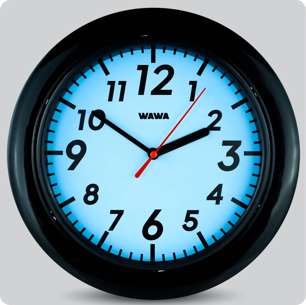 Jam Dinding Analog Polos Minimalis Wawa Blue JDWAWAWW1122-888BLU