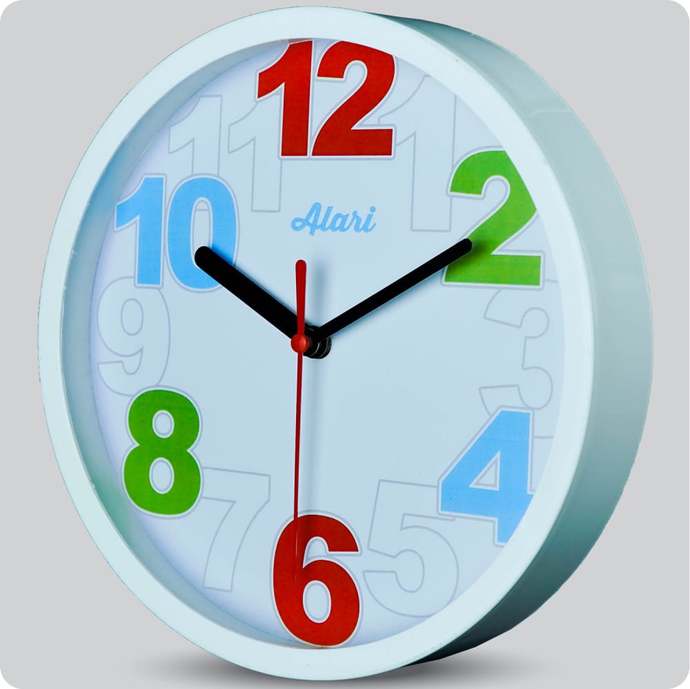 Jam Dinding Analog Polos Minimalis Alari White JDALARAL2133WHI