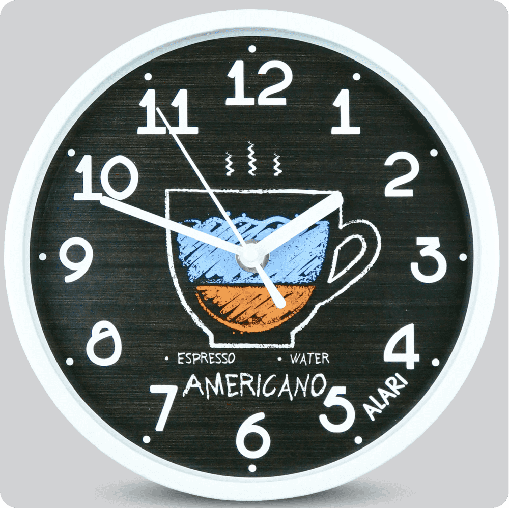 Jam Dinding Analog Motive/Pattern Alari Americano Hitam JDALARAL1195-1668AME