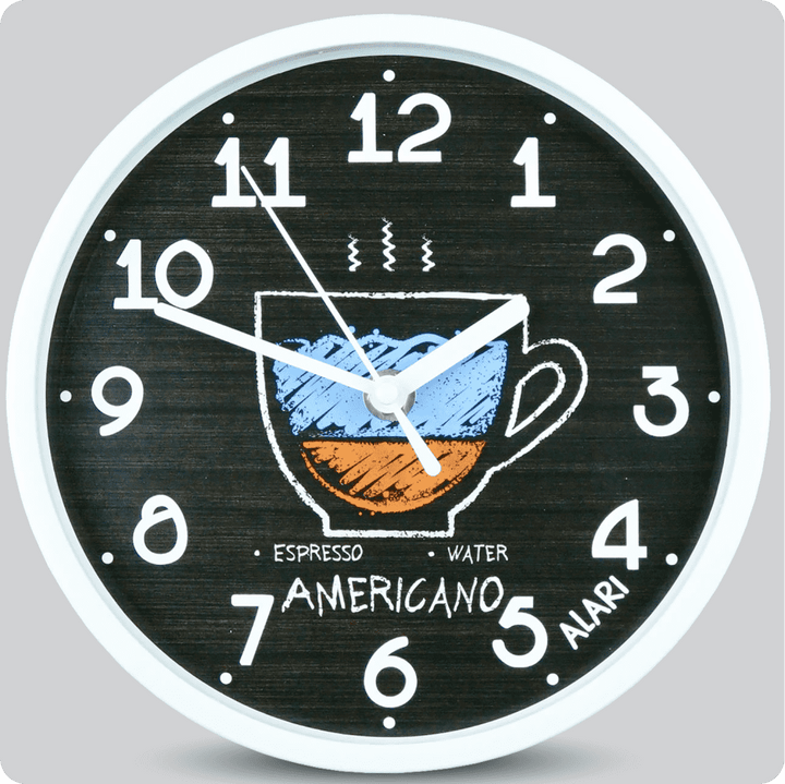 Jam Dinding Analog Motive/Pattern Alari Americano Hitam JDALARAL1195-1668AME
