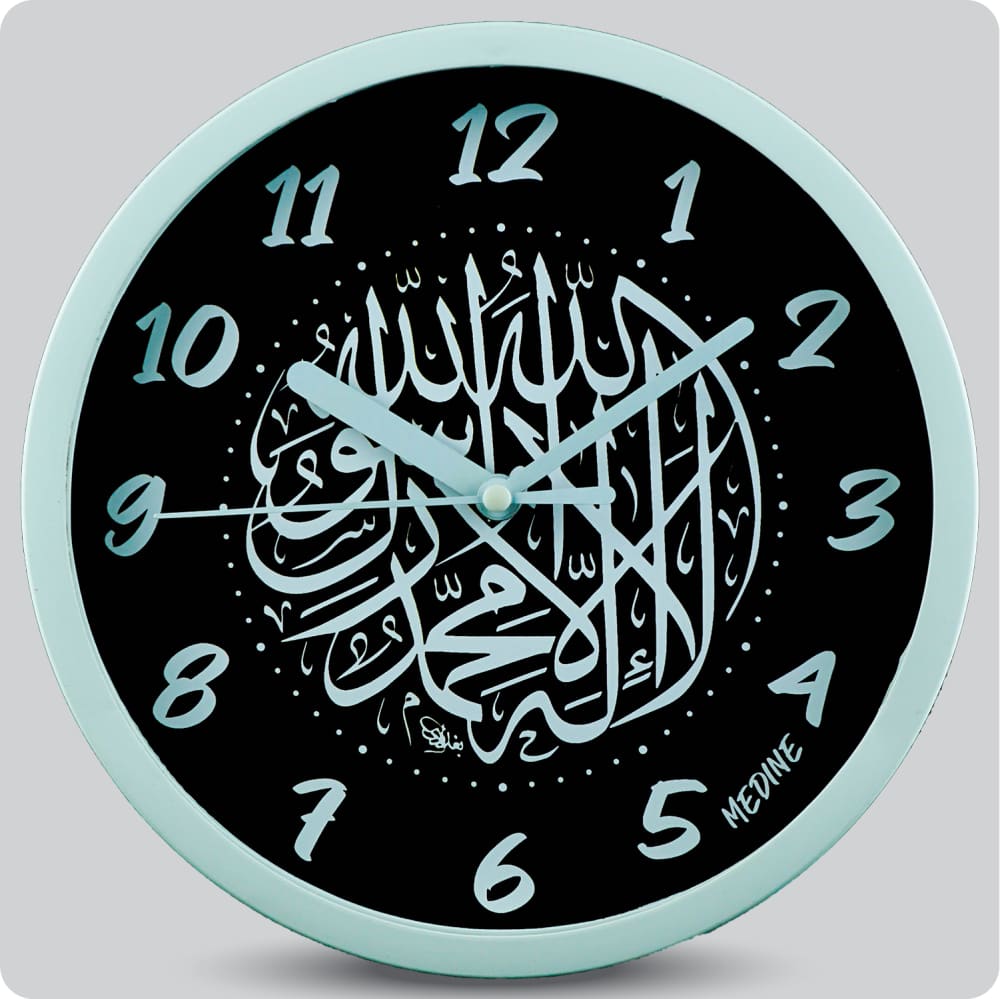 Jam Dinding Analog Kaligrafi Medine Hitam JDMEDIMD1123KMHIT