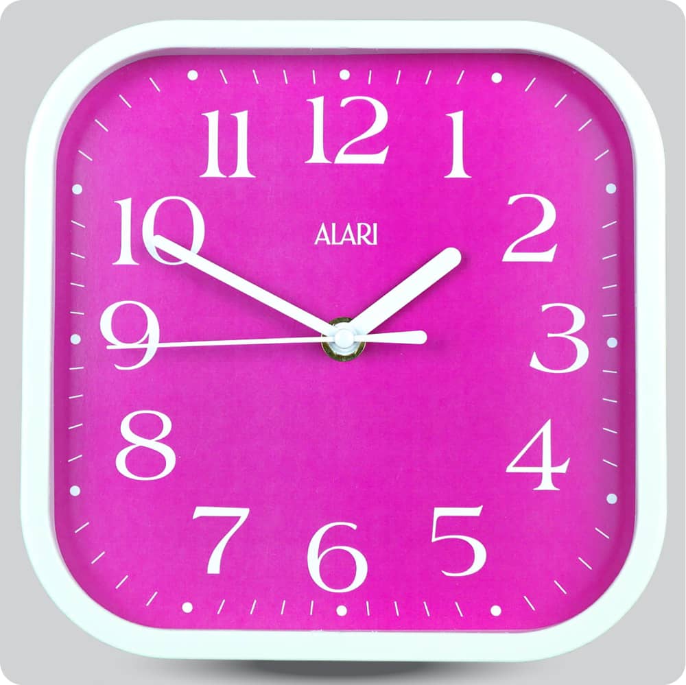 Jam Dinding Analog Polos Minimalis Alari Purple JDALARAL1242-5454PUR