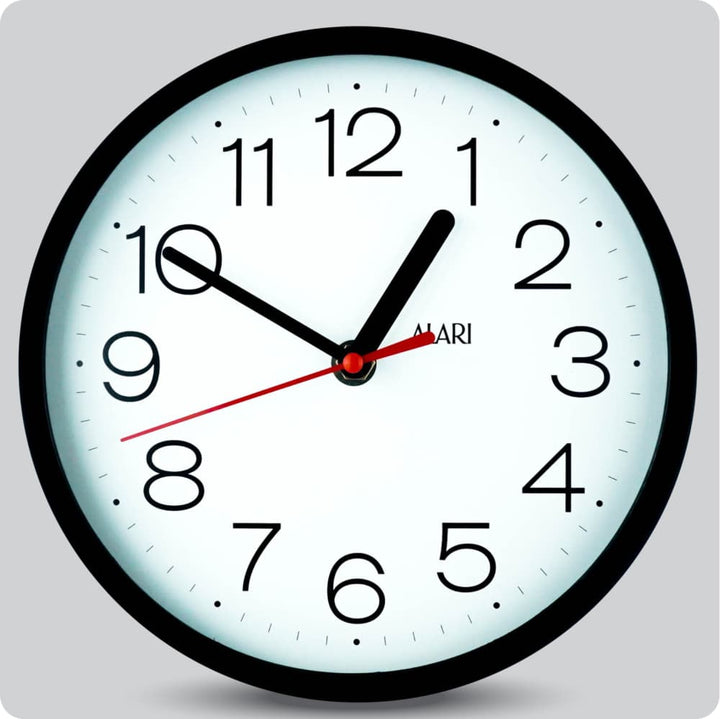 Jam Dinding Analog Polos Minimalis Alari Putih JDALARAL1247-1668PUT