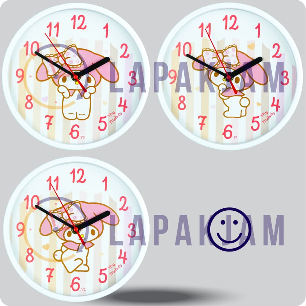 Jam Dinding Analog Karakter Anak Non My Melody V2 JDNONNN2220-1668MELV2