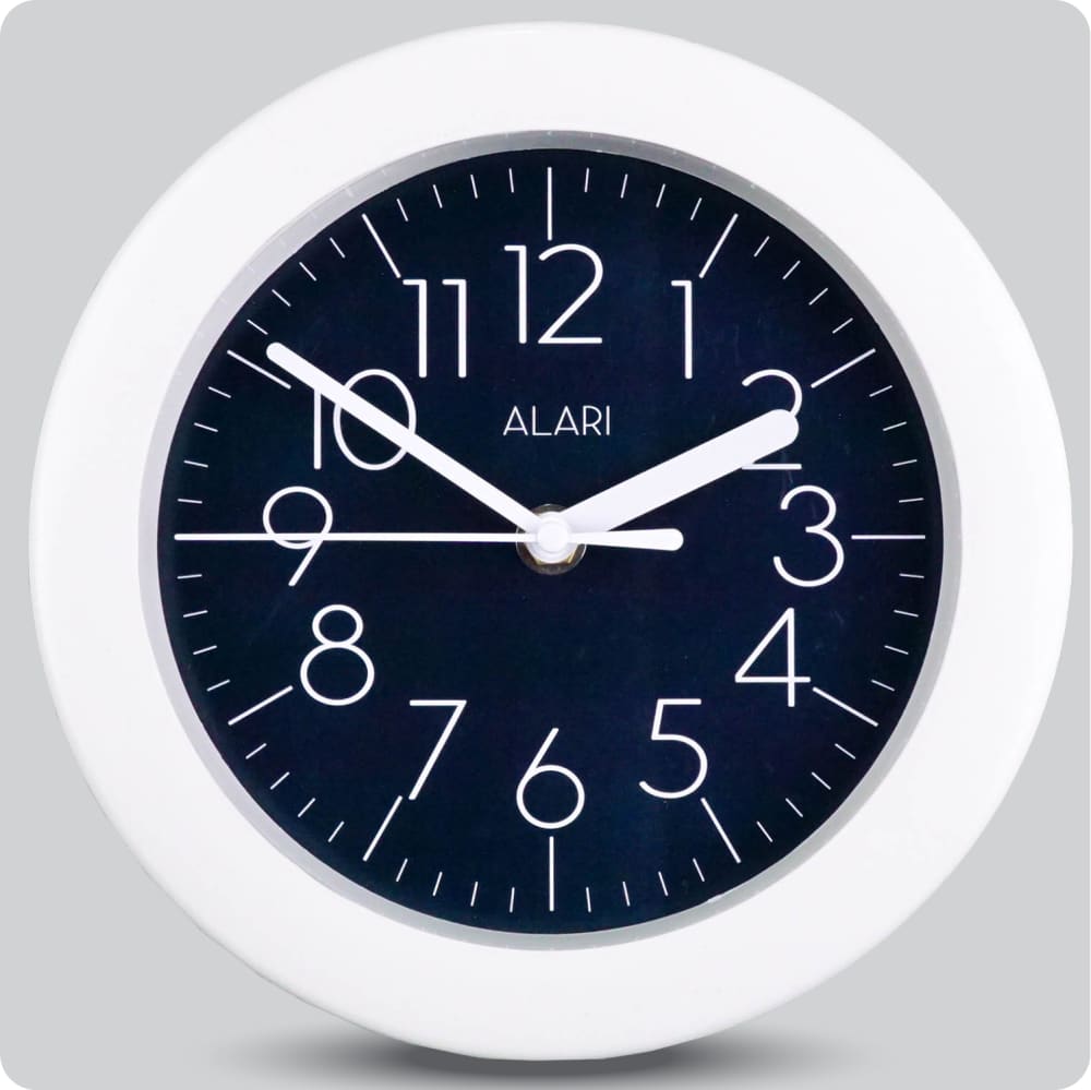 Jam Dinding Analog Polos Minimalis Alari Biru Navy JDALARAL1189-805NAV