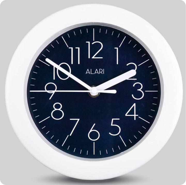 Jam Dinding Analog Polos Minimalis Alari Biru Navy JDALARAL1189-805NAV